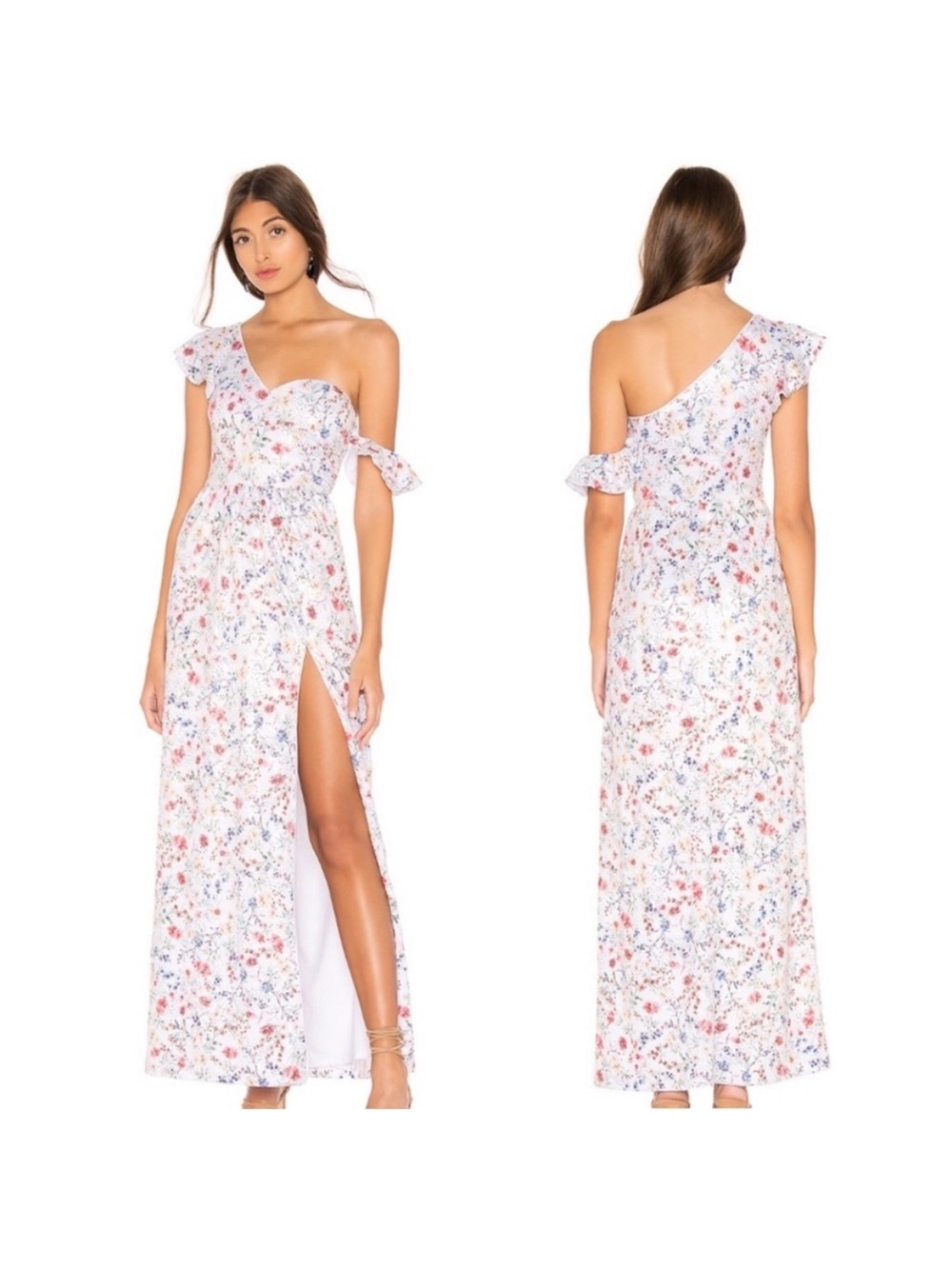 NWT Majorelle Regan Maxi Dress Floral Sequin Off Shoulder Sweetheart Neck Small